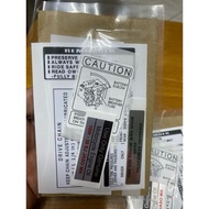 sticker motor ex5 original full set/ sticker original motor ex5/ex5 dream sesuai untuk restore compl