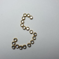 Clip Stone Kundan White Stone with gold lining