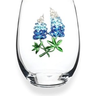 The s Jewels Bluebonnet Jeweled Stemless Wine Glass 21 Oz. Unique