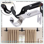 MAGICIAN1 1pc Curtain Rod Brackets, Adjustable Hardware Curtain Rod Holder, Fashion Hanger for 1 Inch Rod Metal Home Window Curtain Rod Support for Wall