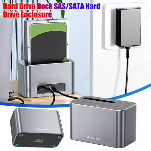 Hard Drive Dock SAS To USB 3.0 Adapter 5Gbps SAS/SATA Hard Drive Enclosure Support Up To 20TB for 2.