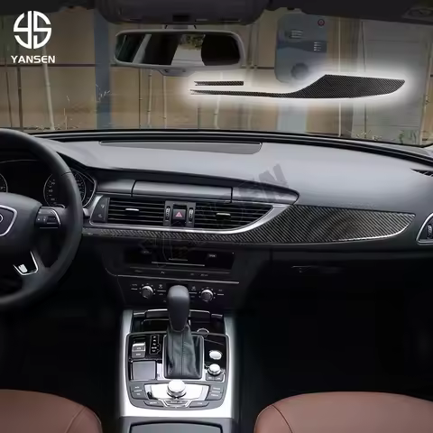 Car Dashboard Decoration Cover Trim Sticker For Audi A6 S6 C7 A7 S7 4G8 2012-2018 Car Interior Acces