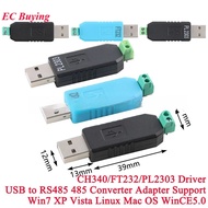 1-10Pcs USB to RS485 RS-485 Converter Adapter Serial Port Support Win7 XP Vista Linux Mac OS WinCE5.