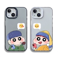 Famous oil painting Case for iPhone 17 / 16 / 15 / 14 / 13 / 12 / 11 ProMax Crayon Shin chan plays M