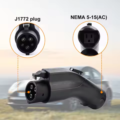 Portable 15A V2L EV Discharger Adapter 14KW 240V AC 50-60HZ For Type1 J1772 Version EV Cars EVSE