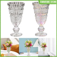 [Wishshopeelxj] Glass Goblet Flower Vase Wedding Flower Pot Plants Pot Holder