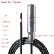 Good quality 10m 15m Liquid Level Sensor Transmitter 4-20mA 0-10V Submersible Liquid Level Transduce