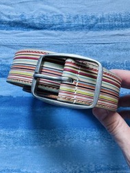 Paul Smith Striped Genuine Leather Belt - Size 30 皮帶