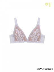 Sabina Mad Moiselle Basic Lace A/W 24 Level 1 เสื้อชั้นใน  ไร้โครง รหัส SBV24008CR - สีครีม