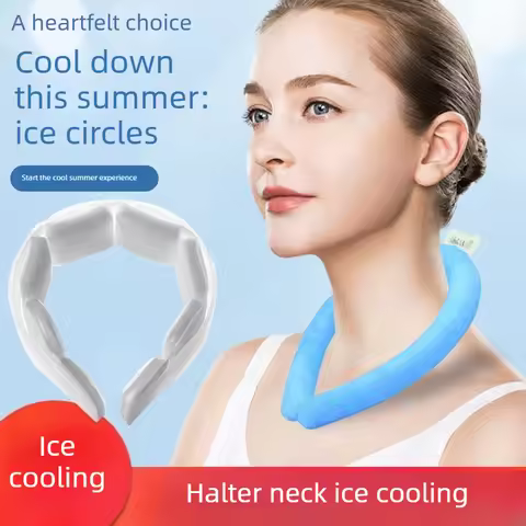 Heat Relief Summer Neck Cooling Ice Ring Ice Sensation Neck Ring for Outdoor Sports Office Physical 