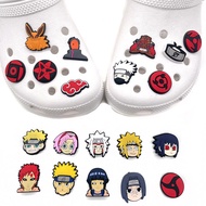 การ์ตูนญี่ปุ่นอะนิเมะ Naruto สำหรับ Charms รองเท้า Crocs น่ารักการ์ตูนไม้ Clogs Charms PVC วัสดุ