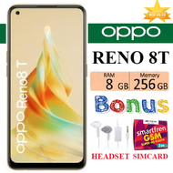 HP OPPO RENO 8T RAM 8/256 GB FULLSET Bergaransi - FREE SIMCARD - PROMO