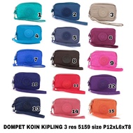 TERLARIS / DOMPET KOIN KIPLING 3 RES KP-159 MINI BAHAN PARASUT dompet kartu atm