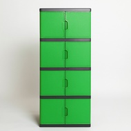 YUKARI EDISON PLASTIC WARDROBE WITH RATTAN MOTIF - PLASTIC CLOTHES & CLOTHES WARDROBE - 4 LAYERS
