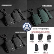 New Hight Quality 3D suede Leather Protection Cover Casing key case For Volkswagen Passat B8 Magotan Tiguan Arteon Polo Golf 4 5 6 7 mk7 Jetta Key Case Accessories