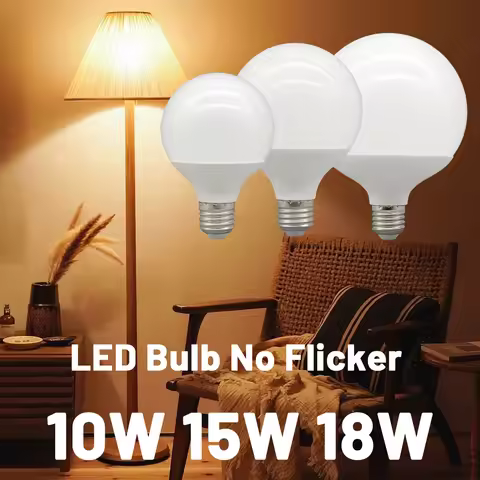 Energy Saving G80 G95 G120 Global LED Bulb E27 10W 15W 18W 110LM/W AC 220V 127V CRI90 Light Lampada 