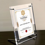 A4 A3 WALL ACRYLIC FRAME Acrylic Photo Frame Acrylic Display Stand Certificate Document Frame MS