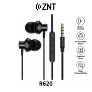 ZNT R620 Earphone 3.5mm In-Ear Earphone With Microphone Deep Bass Sound High Quality
