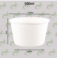 Combo 50 Tô Giấy Bát Giấy Trắng Chịu Nhiệt Dùng Một Lần Kèm Nắp - An Toàn Môi Trường-T2Ecogreen