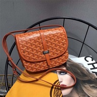 Ready Stock goyard bag goyard sling bag 2020 Korea Dongdaemun Dog Tooth Bag Genuine Leather Messenge