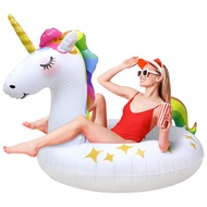 Unicorn Pool Floats, Inflatable Swimming Floats Tube Rings,Fun Beach Pool Floaties, Lake Beach Summe