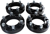 ZY WHEEL 4pcs 1.25" 6x5.5 Hub Centric Wheel Spacers 106mm Bore 12X1.5 Studs W/Long Nuts Compatible f