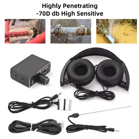 Cordless Water Leak Detector Construction Water Leakage Sensor Underground Water Pipe Leakage Monito