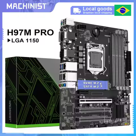 MACHINIST H97 Motherboard LGA 1150 Support Intel Pentium/Core/5th Gen Xeon CPU Processor DDR3 RAM De