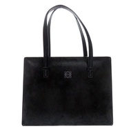 Loewe Vintage Anagram 黑色麂皮/皮革手提包，1539（二手） ，成色極佳。