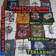 PACKAGE 6 PCS 100 THOUSAND CHEAP JOGJA MALIOBORO T-SHIRTS DISTRO T-SHIRTS JOGJA MALIOBORO T-SHIRTS J
