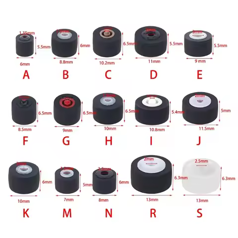5 Pcs Cartridge Radio Roller Tape Recorder Pressure Cassette Belt Pulley Player with Wheel Cassette 
