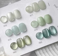 鯨品購 - 貓眼薄荷曼波磁性甲油膠套裝（6款） 玻璃珠美甲指甲油 薄荷6色 閃光 全息磁性凝膠 春夏沙龍美甲凝膠 DIY 居家美甲