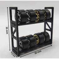Miniature Diorama Accessories Hot Wheels Wheel Display Rack Scale 1:64 (V.2)