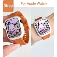 Women's color block suit sports silicone Strap for Apple Watch SE3 S9 S8 SE S7 S6 40mm 44mm 41mm 45m