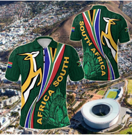free custom- South African Flag Polo Shirt Springbok