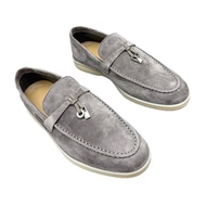 hfo Sheepskin Suede Loafers - Comfortable Flat Women's Shoes