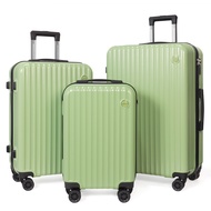 Aklsvion Luggage Set PC+ABS Ten colors 3 Piece Suitcases Carry on Luggage Hardside Luggage with Spin