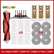 25PCS for  U200/U200 Pro/ 2 Plus/U250 Vacuum Cleaner Brush HEPA Filter Mop Cloth Dust Bag Replacemen