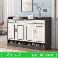 ตู้รองเท้า ตู้เก็บรองเท้า ตู้ใส่รองเท้า Shoe Cabinet ตู้รองเท้าอเนกประสงค์ ขนาด120x30x90Cm ใส่รองเท้