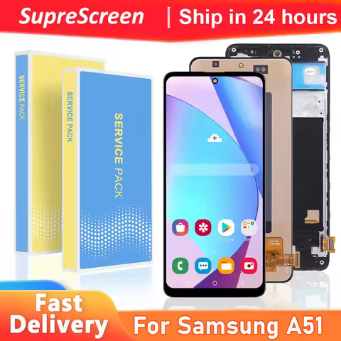TFT For Samsung A51 A515 A515F A515F/DS LCD Touch Screen with Frame Digitizer Assembly For Samsung A