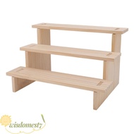 WISDOM Display Stand Riser, Pine Wood 3 Tier 3 Tier Display Shelf, Display Racks Countertop Multifun