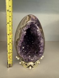 恐龍蛋 紫晶 水晶 天然 礦石