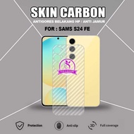 Skin Carbon Samsung S24 Samsung S24 FE Samsung S24 Plus Samsung S24 Ultra Anti-scratch Garskin Back 