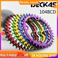 DECKAS Chainring 104BCD 30T MTB Bike Oval Chain Ring 34T 38T 36T Mountain Bicycle Parts