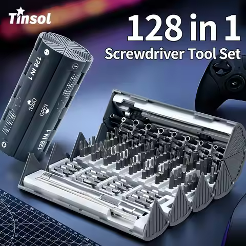 TINSOL 128-in-1 Precision Screwdriver Set Multifunctional Manual Mobile Phone and Computer Repair To