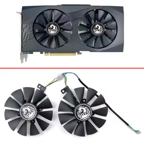 Cooling Fans 2PCS 87MM 4pin T129215SU AMD RX580 GPU FAN For SOYO Radeon RX580 8G Graphics Cards