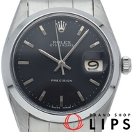 勞力士蠔式恆動日曆型古董錶，已翻新，蠔式日曆型 6694 (5)，不銹鋼，男士腕錶，黑色，已翻新拋光，1979 年，成色極佳 [二手]