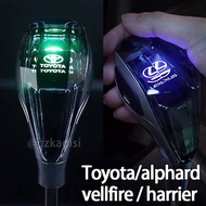 Toyota honda Perodua Aruz Proton Exora vios Alphard Vellfire Estima Harrier Crystal LED Gear Knob 5d diamond  7 color LED Gear shift Knob
