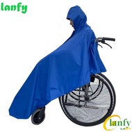 LANFY Wheelchair Waterproof Poncho, Reusable Lightweight Wheelchair Raincoat, Durable Tear-resistant with Hood Packable Rain Cover for Wheelchair Seniors