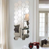 Hexagonal Mirror Glass Mirror Wall Decoration Sticker